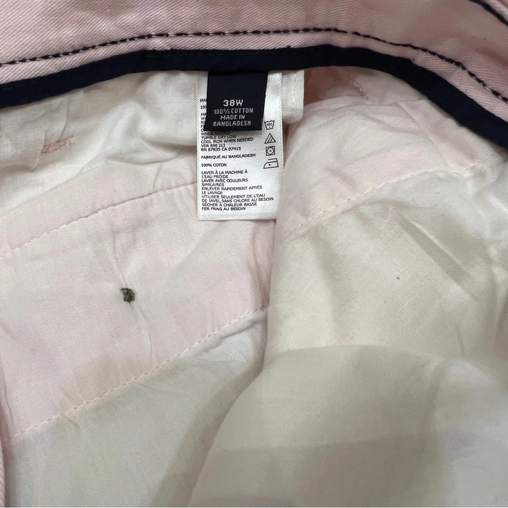 Men’s Nautica Pale Pink Flat Front Shorts, Size 38W